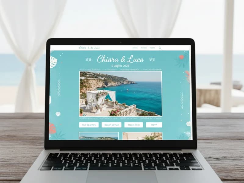 Esempio sito matrimonio - Beach Destination