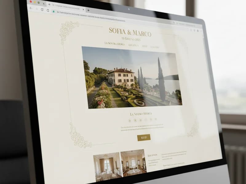 Esempio sito matrimonio - Classic Elegance