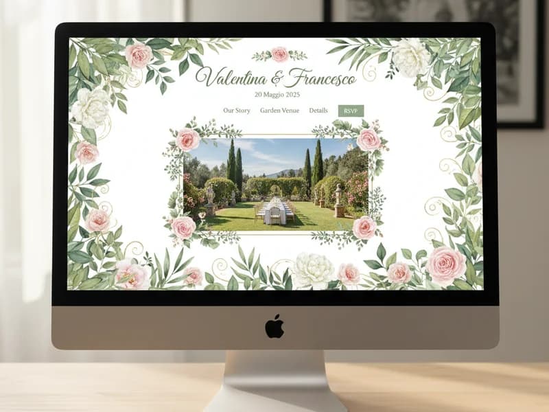 Esempio sito matrimonio - Garden Party