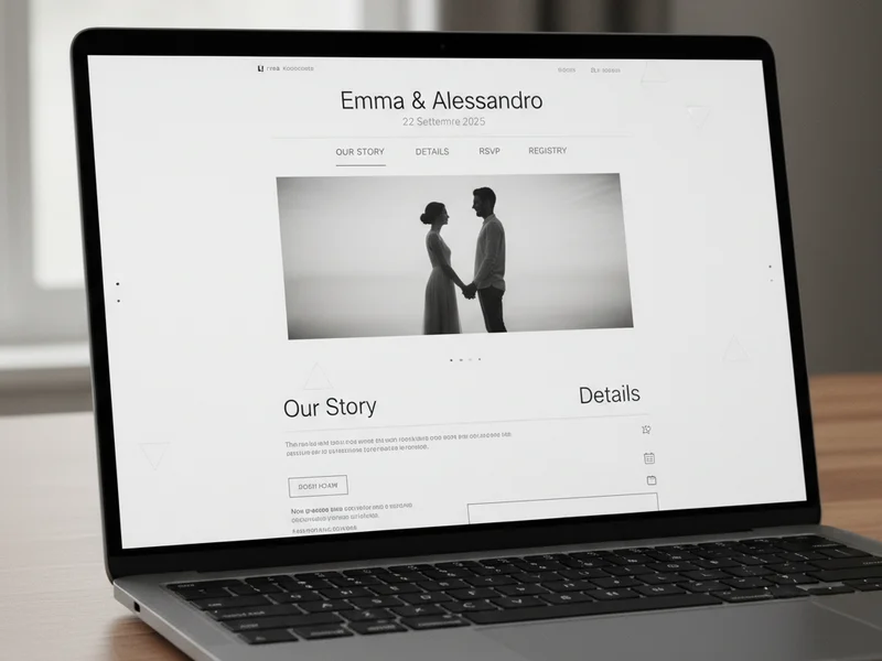 Esempio sito matrimonio - Modern Minimal