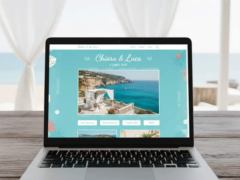 Esempio sito matrimonio - Beach Destination