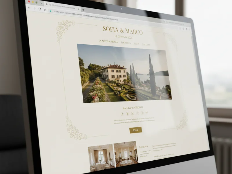 Esempio sito matrimonio - Classic Elegance