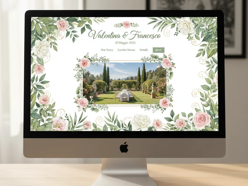 Esempio sito matrimonio - Garden Party